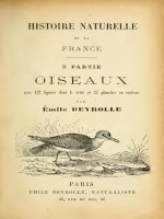 Histoire Naturelle de la France (Deyrolle) Oiseaux V01, 1892