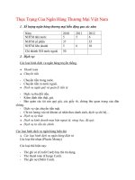 thực trang ngân hàng thương mại việt nam trong những năm gần đây 