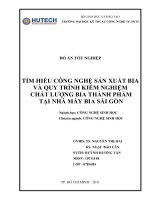 Tìm hiểu công nghệ sản xuất bia và quy trình kiểm nghiệm 