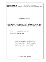 Nghiên cứu sử dụng các chế phẩm sinh học để sản xuất phân compost từ vỏ hạt tiêu 