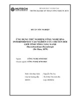 Ứng dụng thử nghiệm công nghệ RNA interference vào nghiên cứu chuyển đổi giới tính tôm càng xanh 