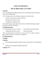 Giáo án Sinh học 6 bài 18: Biến dạng của thân