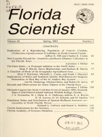 Florida Scientist, QUARTERLY JOURNAL of the FLORIDA ACADEMY OF SCIENCES VOL 68-2-2005
