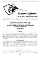 Entomofauna, ZEITSCHRIFT FÜR ENTOMOLOGIE VOL 0022-0393-0404