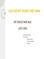 lịch sử mỹ thuật thời Mạc