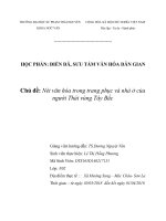 Nét văn hóa trong trang phục và nhà ở của người Thái vùng Tây Bắc