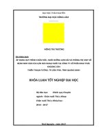 Áp dụng quy trình chăm sóc, nuôi dưỡng lợn nái và phòng trị một số bệnh sinh sản của lợn nái ngoại nuôi tại công ty CP khai thác khoáng sản thiên thuận tường   thành phố cẩm phả   tỉnh quảng ninh 