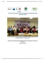 Báo cáo – Hội thảo và tập huấn: “FLEGTVPA và những ảnh hưởng đến chiến lược kinh doanh”