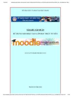 Tài liệu tập huấn hướng dẫn sử dụng Moodle tạo lớp học trực tuyến