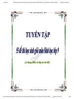 Tuyển tập 55 đề thi học sinh giỏi môn SInh học lớp 9 (có thang điểm và đáp án chi tiết)