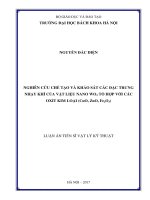 Nghiên cứu chế tạo và khảo sát các đặc trưng nhạy khí của vật liệu nano WO3 tổ hợp với các oxit kim loại (cuo, zno, fe2o3) 