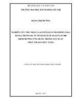 Nghiên cứu thu nhận n acetylglucosamine (NAG) bằng chitinase từ penicillium oxalicum 20b định hướng ứng dụng trong sản xuất thực phẩm chức năng 