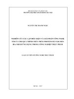 Nghiên cứu xác lập điều khiển và giải pháp công nghệ tối ưu cho quá trình thủy phân protein bã nấm men bia nhằm ứng dụng trong công nghiệp thực phẩm 