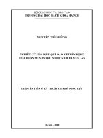 Nghiên cứu ổn định quỹ đạo chuyển động của đoàn xe sơ mi rơ moóc khi chuyển làn 