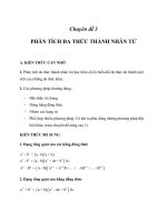 Toán 8 Chuyên đề 3 PHÂN TÍCH ĐA THỨC THÀNH NHÂN TỬ