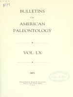 Bulletins of American paleontology (Bull. Am. paleontol.) Vol 601971pal