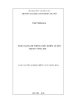 Nhận dạng hệ thống điều khiển lò hơi trong vòng kín 