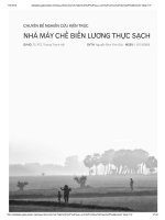Đồ án  tốt nghiệp kiến trúc : Nhà máy chế biến lương thực sạch