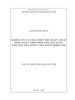 Nghiên cứu và phát triển một số kỹ thuật định vị dựa trên hình ảnh, ứng dụng trợ giúp dẫn đường cho người khiếm thị 