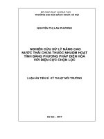 Nghiên cứu xử lý nâng cao nước thải chứa thuốc nhuộm hoạt tính bằng phương pháp điện hóa với điện cực chọn lọc 