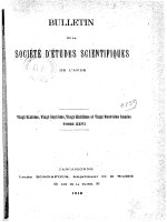Bulletin de la Société d''''études scientifiques de l''''Aude Vol XXVI 1918