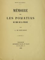 MEMOIRE SUR LES POMATIAS DU MIDI DE LA FRANCE, A. DE SAINT-SIMON 1867