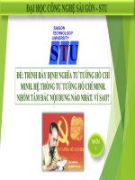 TRÌNH BÀY ĐỊNH NGHĨA TƯ TƯỞNG HỒ CHÍ MINH. HỆ THỐNG TƯ TƯỞNG HỒ CHÍ MINH. NHÓM TÂM ĐẮC NỘI DUNG NÀO NHẤT. VÌ SAO?