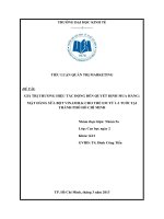 Giá trị thương hiệu tác động đến quyết định mua hàng mặt hàng sữa bột vinamilk cho trẻ em từ 1 3 tuổi tại thành phố hồ chí minh 