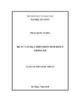 Hệ tư vấn dựa trên phân tích hàm ý thống kê 