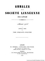 Annales and Bulletins Société Linnéenne de Lyon 1687