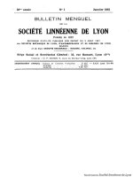 Annales and Bulletins Société Linnéenne de Lyon 3334