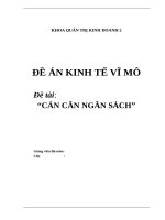 Cán cân ngân sách nhà nước ra sao và thực trạng thâm hụt cán cân ngân sách ở việt nam   bài hoàn chỉnh 