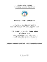 10  ảnh hưởng của quảng cáo xác nhận tới ý định mua của người tiêu dùng việt nam nghiên cứu tình