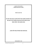 Tổ chức sinh hoạt sinh chuyên môn theo hướng nghiên cứu bài học ở các trường trung học phổ thông huyện đông triều, tỉnh quảng ninh 