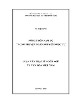 Luận văn nông thôn nam bộ trong truyện ngắn nguyễn ngọc tư 