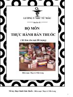 Tài liệu thực hành bán thuốc tây