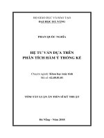 Hệ tư vấn dựa trên phân tích hàm ý thống kê (tt) 