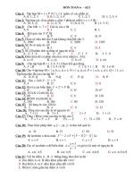 30 câu hỏi trắc nghiệm Toán 6