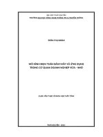 Mô hình điện toán đám mây và ứng dụng trong cơ quan doanh nghiệp vừa – nhỏ 