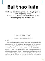 Trình bày các nọi dung về các học thuyết quản trị nhân lực phương đông  liên hệ nhận thức của nó vào tình hình ở các doanh nghiệp việt nam hiện nay 