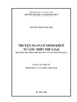 Luận văn truyện ngắn lê minh khuê từ góc nhìn thể loại 