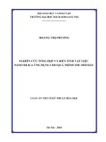Nghiên cứu tổng hợp và biến tính vật liệu nano silica ứng dụng cho quá trình thu hồi dầu