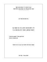 TOM TAT LA TIENGVIET  sự hội tụ của dãy hàm tỷ và chuỗi lũy thừa hình thức
