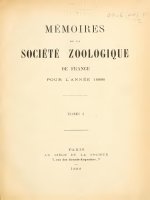 MEMOIRES DE LA SOCIETE ZOOLOGIQUE DE FRANCE V01