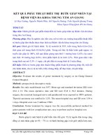 KẾT QUẢ PHẪU THUẬT ĐIỀU TRỊ BƯỚU GIÁP NHÂN TẠI BỆNH VIỆN ĐA KHOA TRUNG TÂM AN GIANG