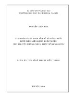 Giải pháp phân chia tần số và công suất dưới điều kiện ràng buộc nhiễu cho truyền thông nhận thức sử dụng OFDM 