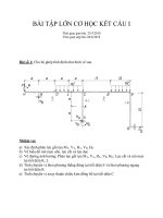 BÀI TẬP LỚN CƠ HỌC KẾT CẤU