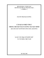 Luận văn cảm quan hiện thực trong truyện ngắn sương nguyệt minh 