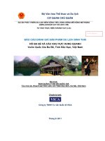 Báo cáo đánh giá sản phẩm du lịch sinh thái khu vực hồ ba bể và các khu vực xung quanh, tỉnh bắc kạn 