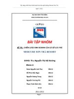 Xây dựng chiến lược kinh doanh cho khu nghỉ dưỡng mercure sơn trà resort 